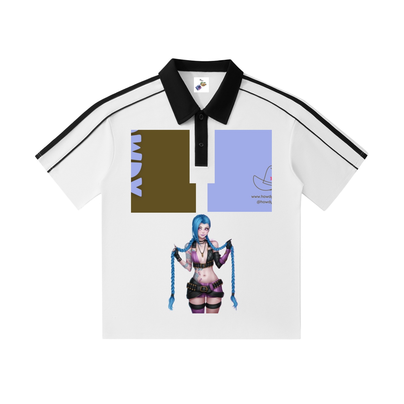 Contrast Collar Short-Sleeve Polo Shirt - Image 3