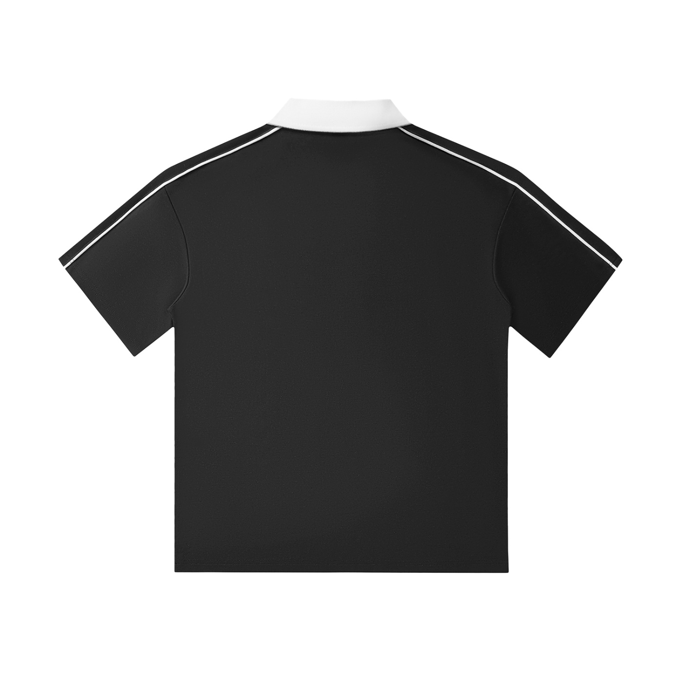 Contrast Collar Short-Sleeve Polo Shirt - Image 2