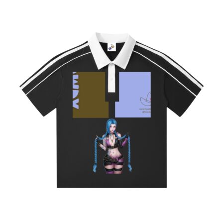 0429test-1 Contrast Collar Short-Sleeve Polo Shirt
