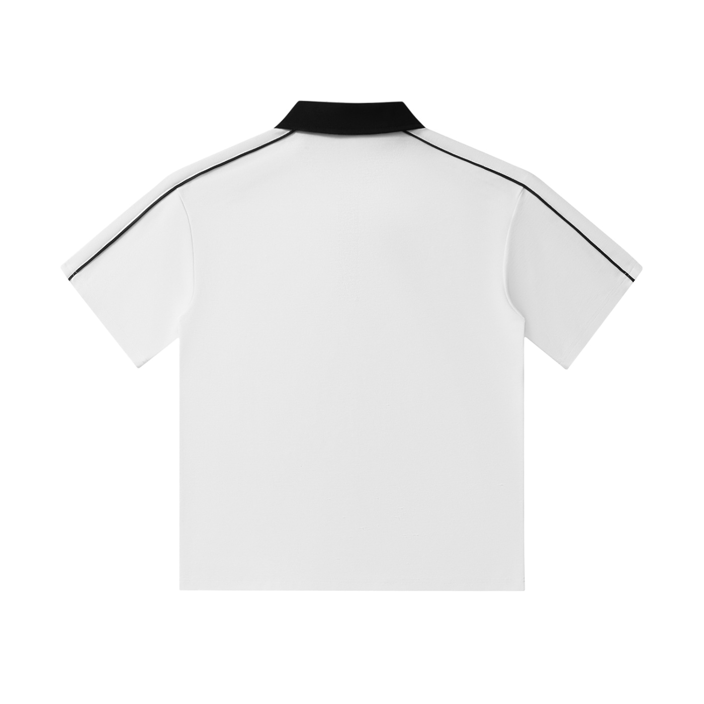 Contrast Collar Short-Sleeve Polo Shirt - Image 4